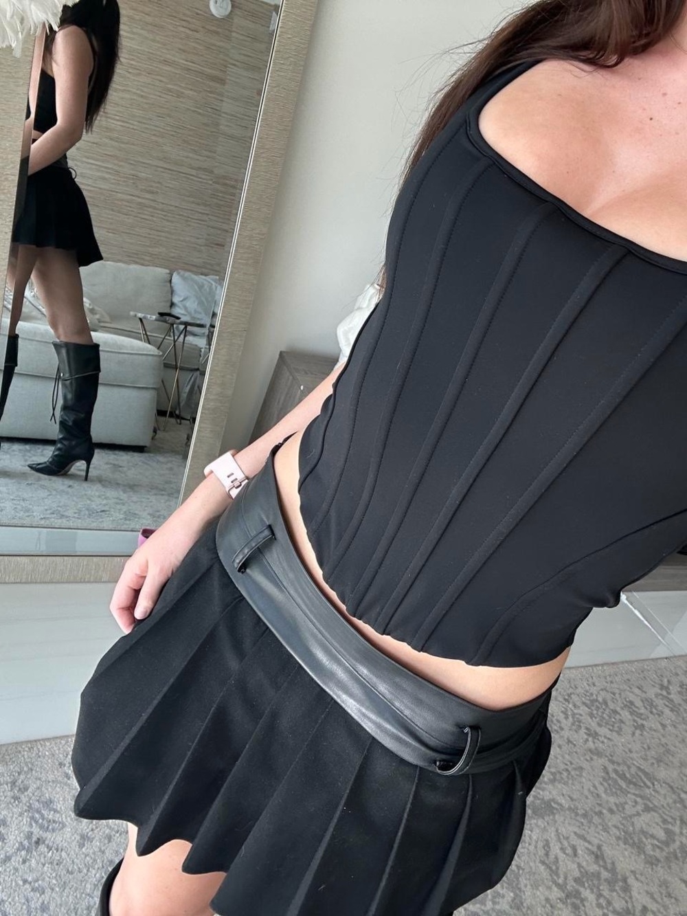 Express Black Body Contour Corset Top
